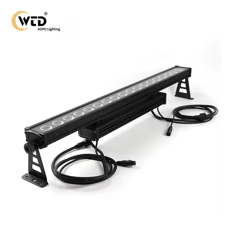 

China Waterproof Outdoor IP68 DMX RGB Point Control 5in1 18pcs 12W Led Wall Washer Light