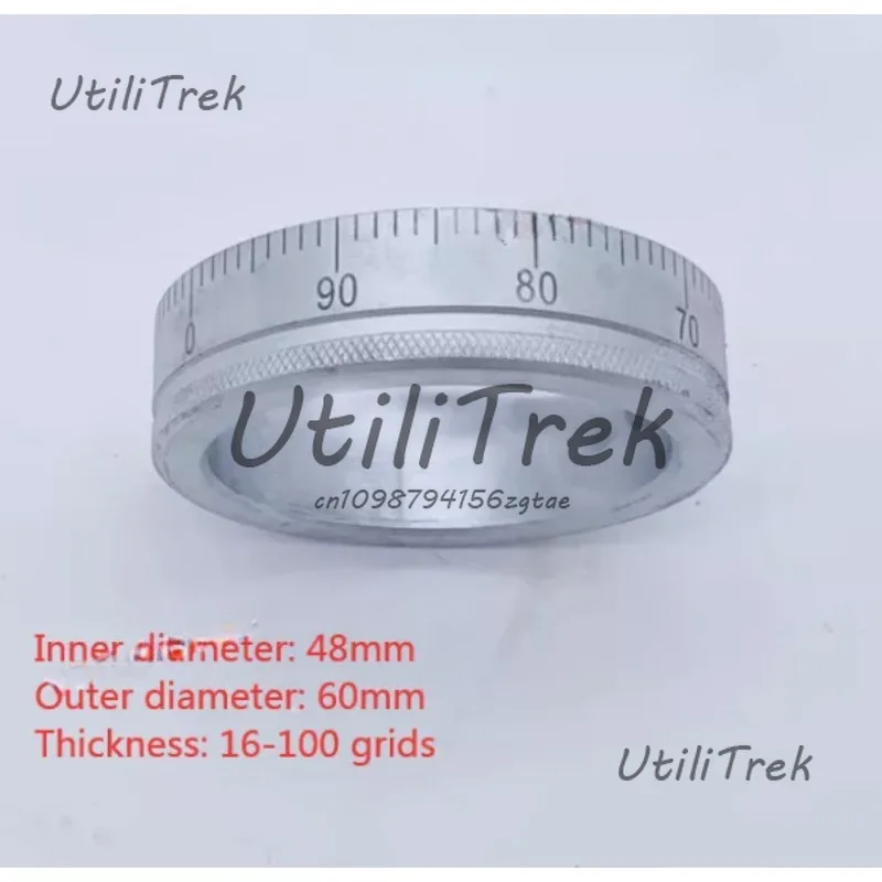 

1 шт. фрезерный станок 0-100 мм, весы токарного станка, кольцо с металлическим циферблатом, часть машины 48*60*T16 мм