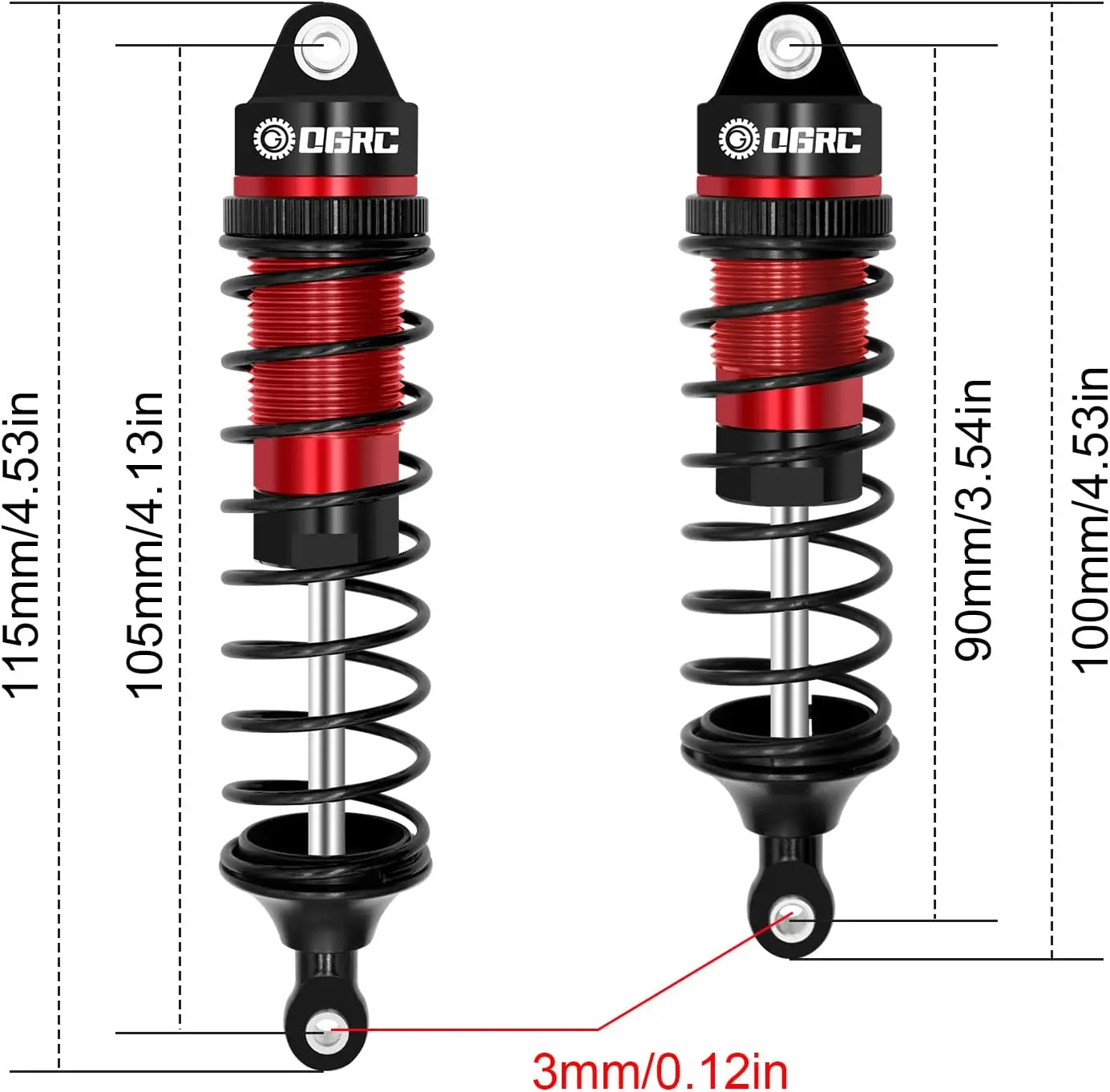 OGRC Oil Shock Absorber RC Shock Damper for Traxxas Slash 2WD Hoss Rustler 4X4 VXL Slash 4X4 Bandit Nitro Stampede 1/10 Parts