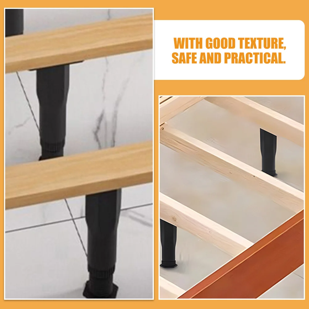 

4Pcs Heavy Duty Bed Leg Replacement Furniture Feet Multifunctional Table Leg Extender Smooth No Burrs Excellent Workmanship Load