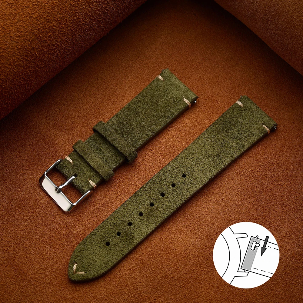 Soft Suede Strap Wristband Watch Bands
