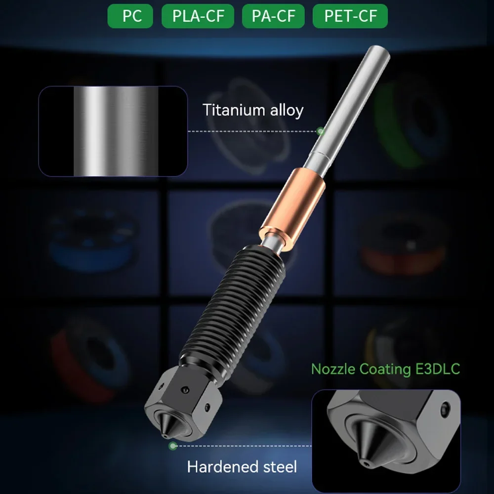 كرياليتي K1C_Ender-3 V3_Ender-3 V3 Plus E3D Obxidian ™   مجموعة فوهة التدفق العالي، مادة مطورة، ملحقات الطابعة ثلاثية الأبعاد