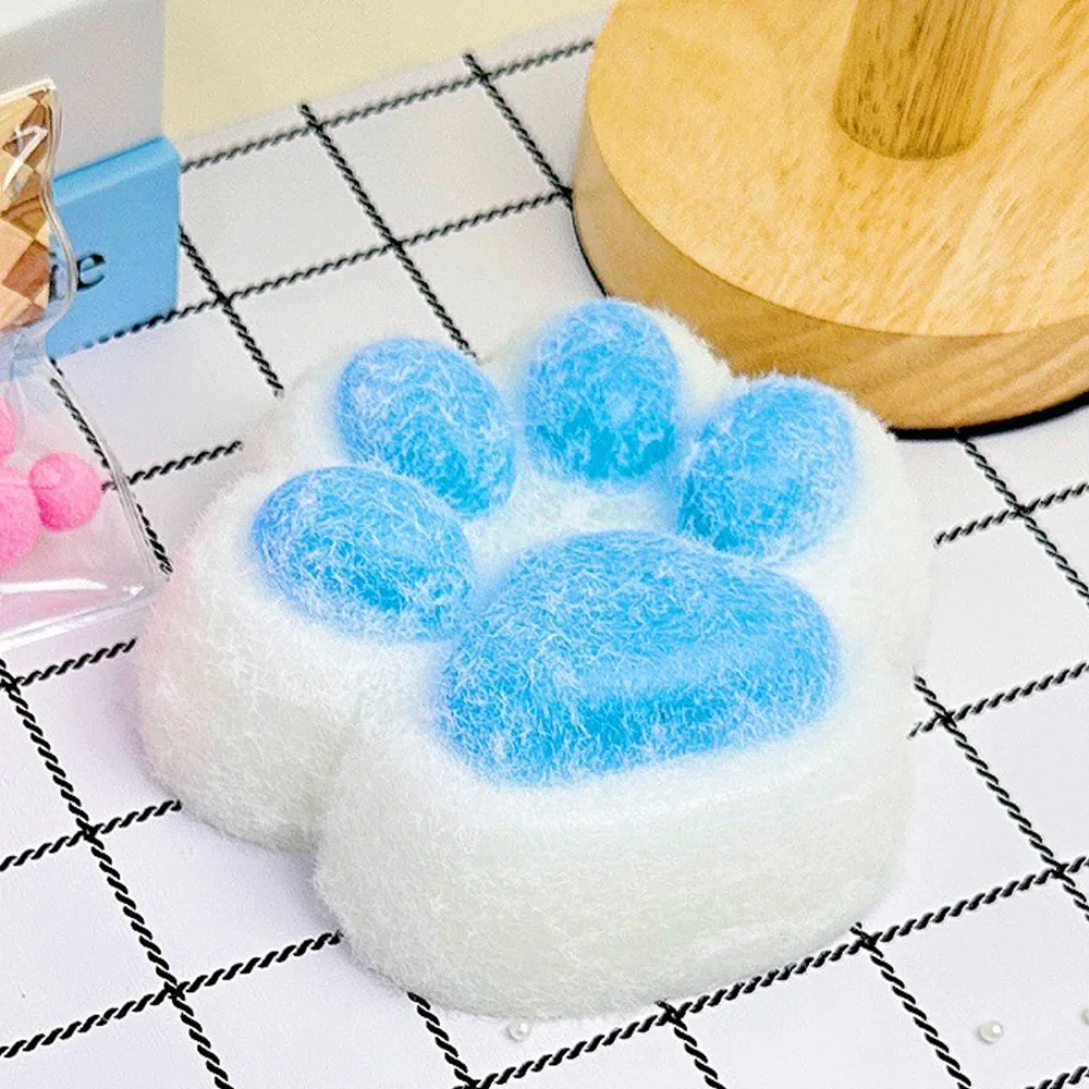 Super ขนาดใหญ่ Cat PAW Squeeze ของเล่น Flocking การ์ตูน Fidget ของเล่น Bowknot 3D Pinch Decompression ของเล่นเด็กตุ๊กตา Tricky