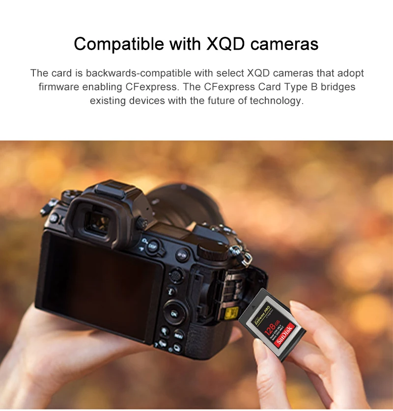 4K RAW Typ B CFexpress-Karte für Canon Nikon Kamera Max 1700 MB/s SanDisk CF-Speicherkarte 64 GB 128 GB 256 GB 512 GB Video-CFE-Karte – Detail 4