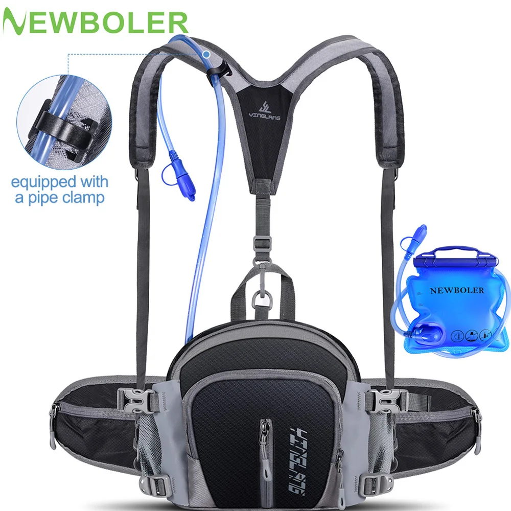

NEWBOLER Multi functional Outdoor Sports Waist Bag Running Bag With Water Bag Large Capacity Bicycle Mountaineering Waist Bag