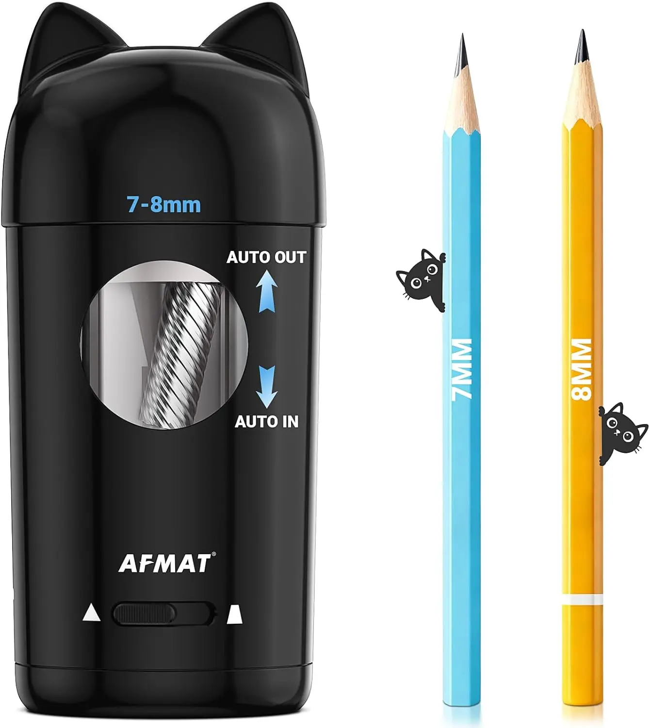 

Автоматическая точилка для карандашей, перезаряжаемая, беспроводная, для карандашей №2/цветных карандашей, дизайн в виде милого котика