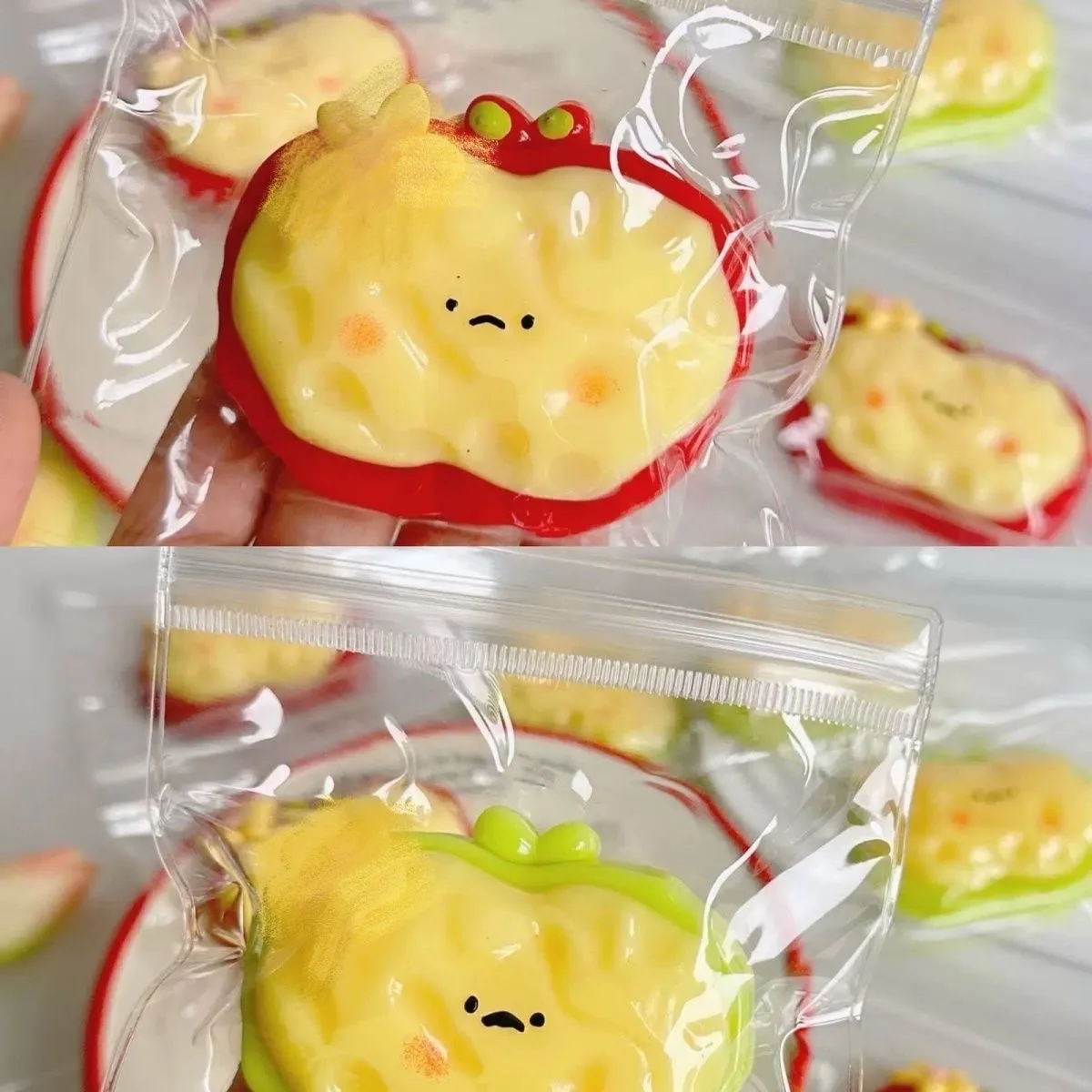 1PCute Apple Strawberry Squishy Stress Toy Soft Squeeze Fidget Slow Rising Mochi Squishies Decompression Toy Anti-anxiety Relief