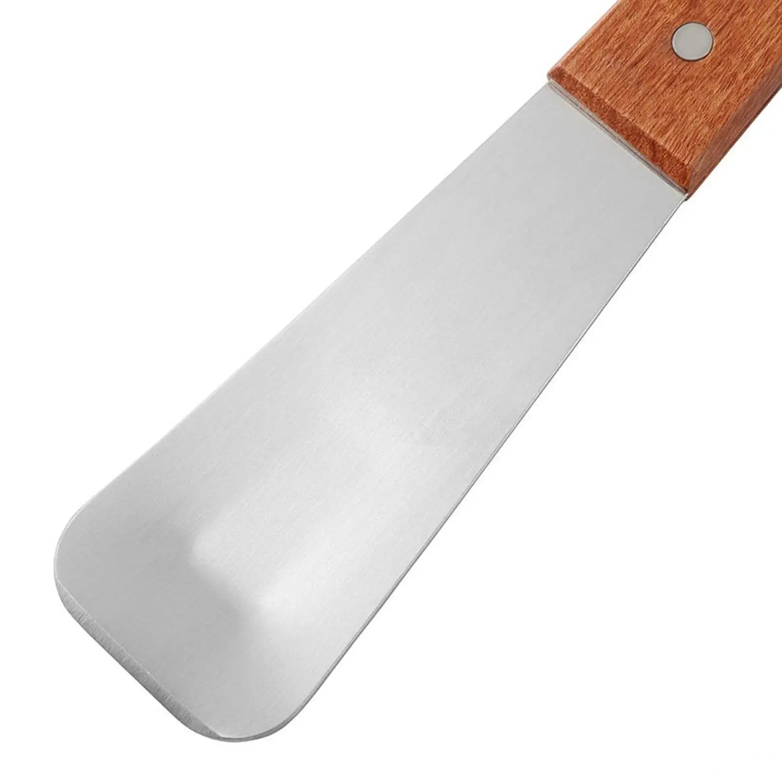 Flat Dessert Shovel Stainless Steel Ice Spade Ergonomic Wooden Handle Kitchen Tool for Frozen Hard Gelato Sorbet Scooping