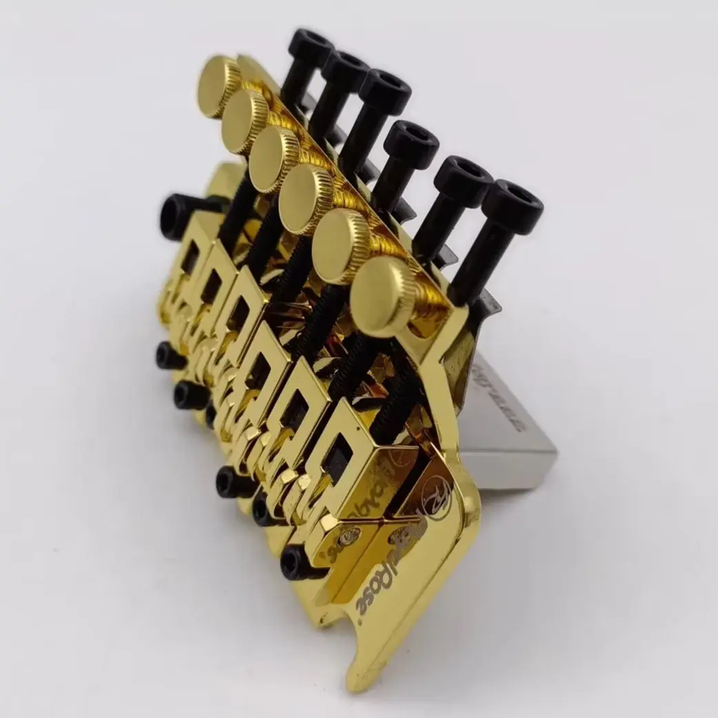 

For FR Rose 6 String Double Locking Tremolo System Gold Electric Guitar Bridge with Whammy Bar for ST Style Electric Guitar