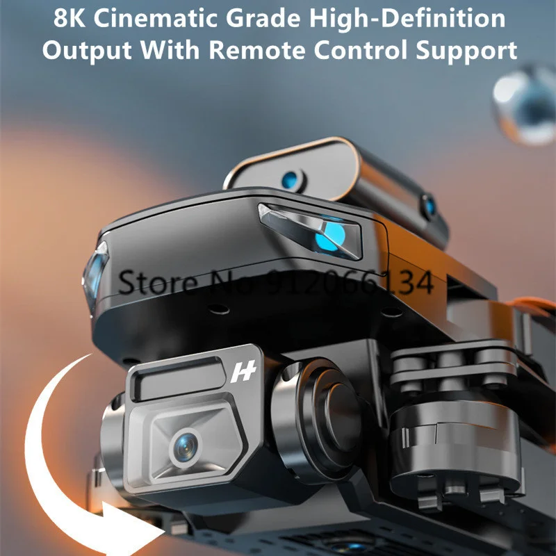 โดรน 8K ESC บินได้สี่ทิศทาง หลบหลีกสิ่งกีดขวางด้วยระบบ AI  ควบคุมผ่าน WIFI FPV ระยะ 100 เมตร พร้อมระบบ Optical Flow และระบบตรวจจับแรงโน้มถ่วง โหมด Headless  โดรนขนาดเล็กแบบ Quadcopter