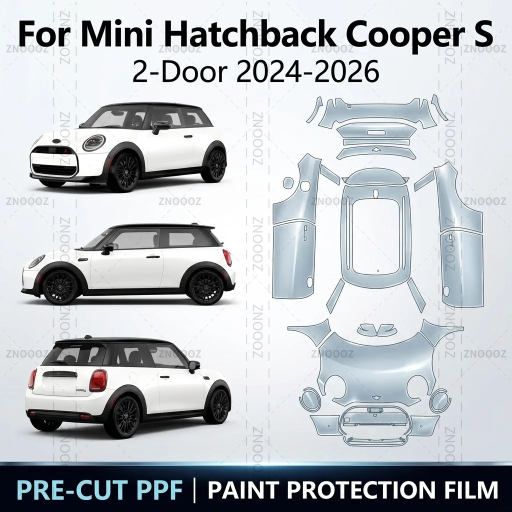 For Mini Hatchback Cooper S 2-Door 2024-2026 Precut PPF Anti-scratch TPU Self Healing Full Vehicle Glossy Clear Matte Black