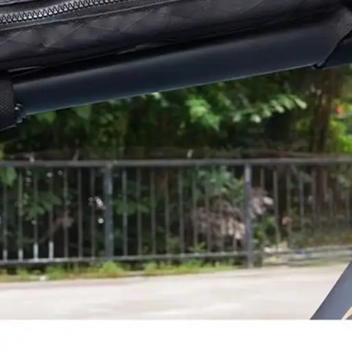 Large Capacity Nylon Bicycle Top Tube Bag With Multi-Compartment Design And Adjustable Straps For Mountain Road Cycling Storage