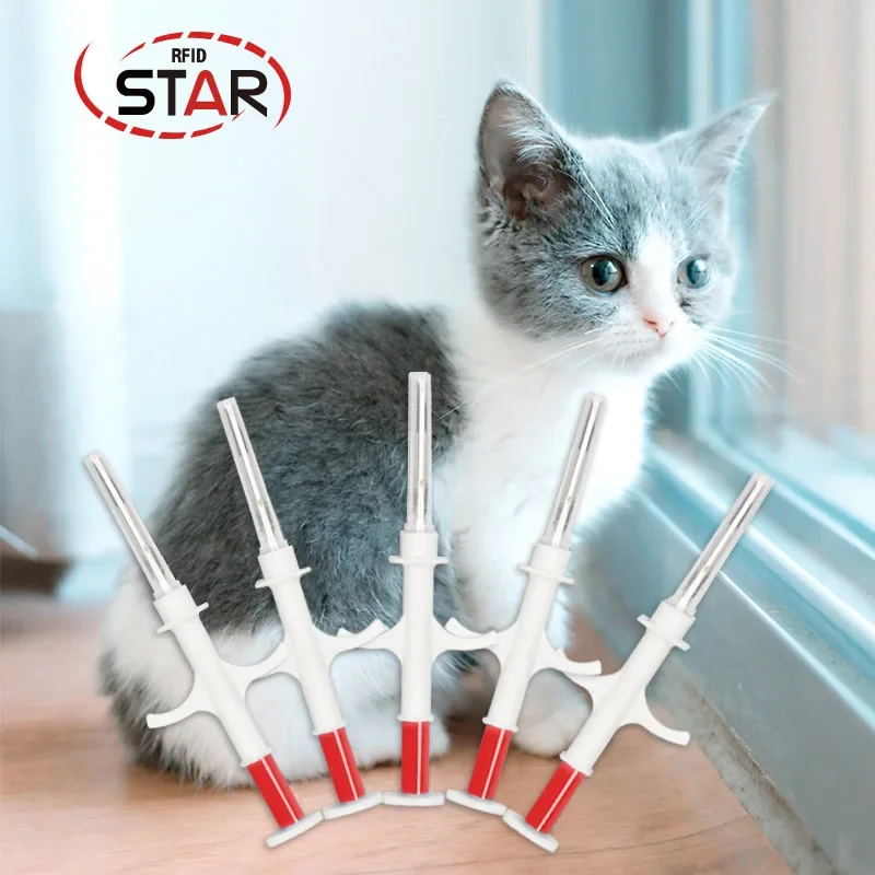 30pcs Universal Pet Dog Animal RFID Microchip Syringe injector 2.12*12mm FDX-B ISO 11784/11785 Cat MicrochipTag For Dogs Cats