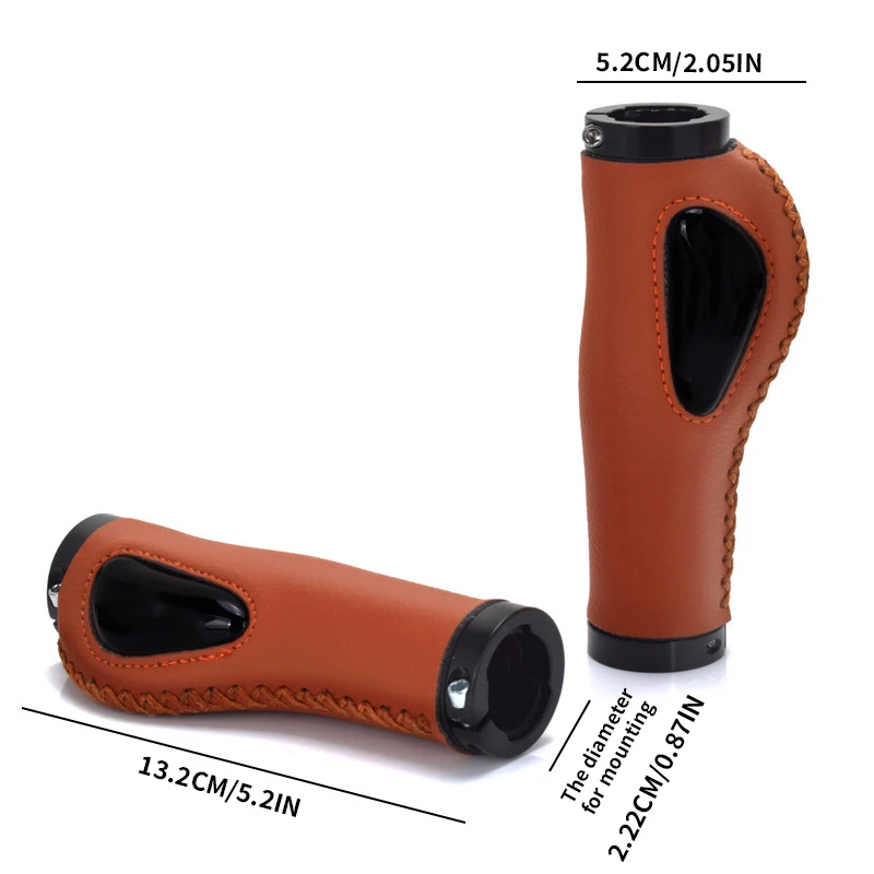 1pair Anti-Skid Shockproof Bicycle Handlebar Grips for Mountain Bikes, Scooters, Soft Rubber Bike Accessories Comfortable Riding