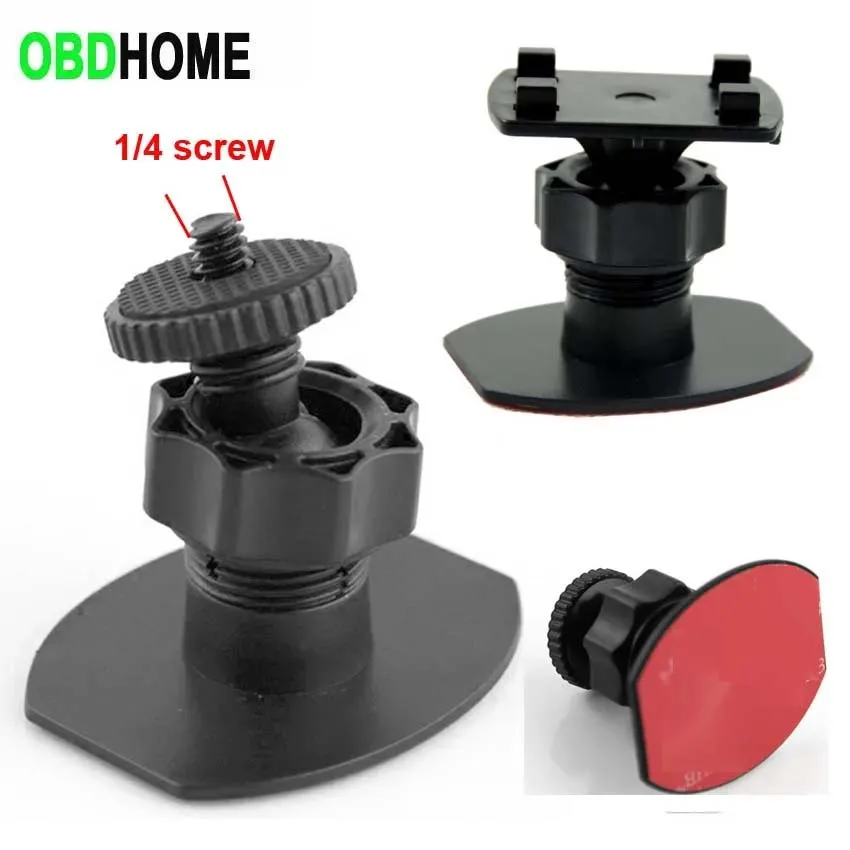 Universal 1/4 Inch 6mm Screw Head Mount Navigation Digital DashCam Camera Mini Bracket Glue Sticker Car Driving Recorder Bracket