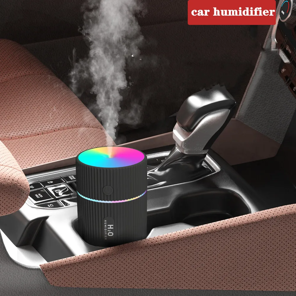 

Mini Car Air Humidifier Portable Air Freshener with LED Night Light 2 Modes USB Oil Diffuser for Home Car Interior Accessories