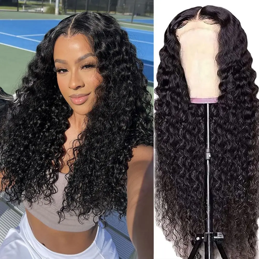 

Wigs human hair 100% human hair curly wigs Pre Plucked 13X4 Lace human hair lace frontal wig For Black Women 180% Density