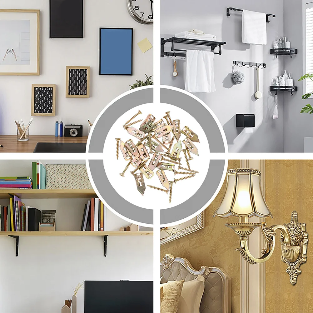 

10pcs Knock-In Expansion Screws Golden For Plasterboard Drywall Fixing Tools Cavity Anchor Bolts Fastening Screws Metal Hardware