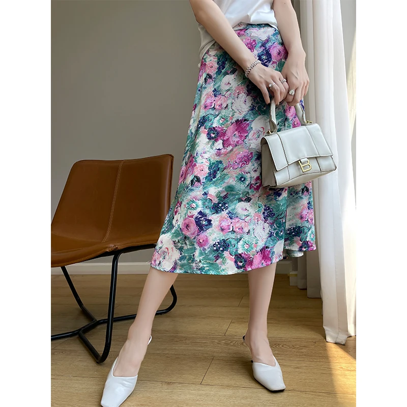 

Rose Halo Dyed Women's Spring/Summer New Korean Edition Korean High end Design Feeling Skirt