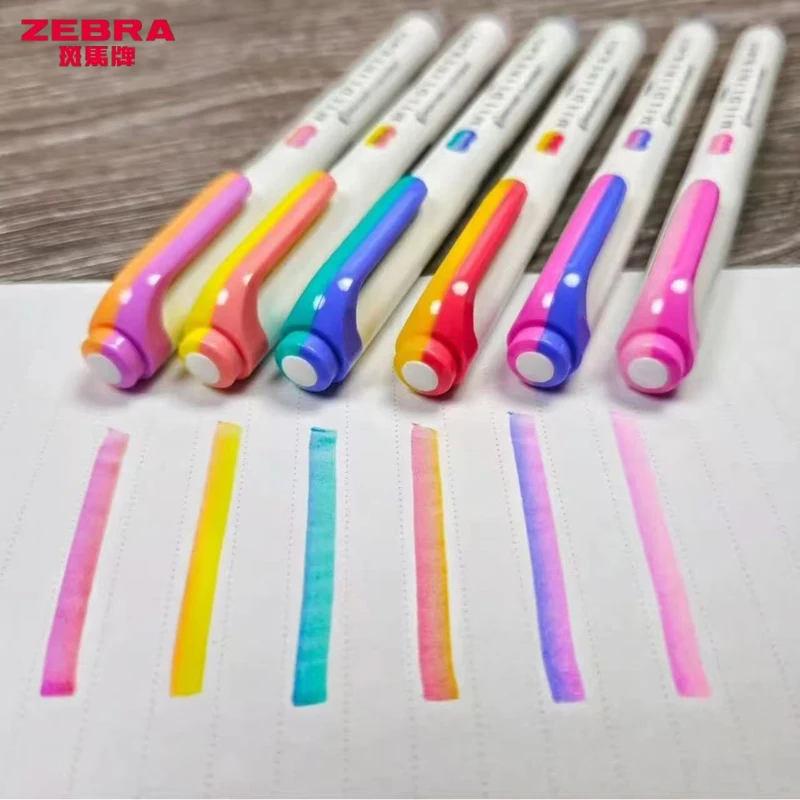 Marcadores de Doble Punta Zebra Mildliner WKS23, Mezcla de Colores, Tinta Dual, para Estudio, Planificación, Toma de Notas, Regreso a Clases