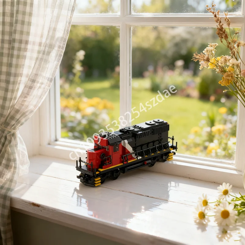 

742 шт. MOC канадский национальный 2 локомотив, тренировочная модель, строительные блоки, идея «сделай сам», образовательный рождественский подарок, детские игрушки на день рождения