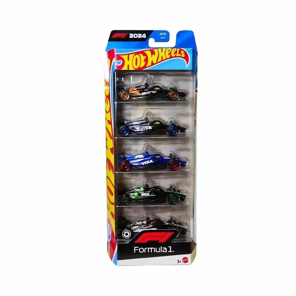 Hot Wheels Car 2025 5Pk Race Team F1 Formula1 Jbj78 1/64 Collection Diecast Vehicle Model Toys Gift