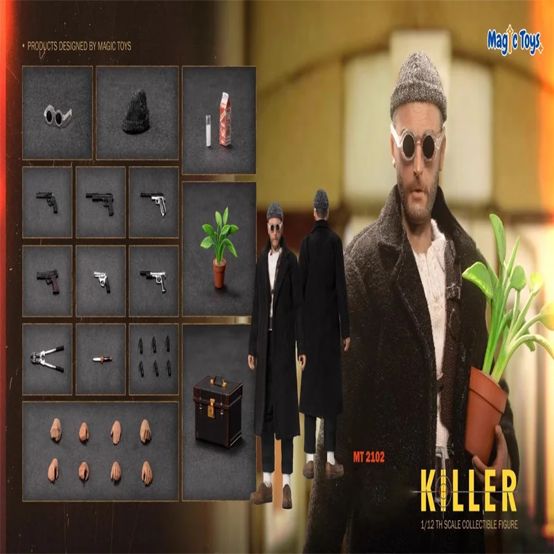 

Magic Toys MT2102 1/12 Male Solider Killer Leon Jean Reno Model Full Set 6” Action Figure In Stock For Fans Collection