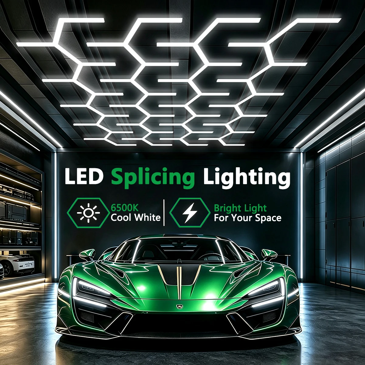Linear LED Tube Light 220V Direct Connection 6500K Splicing Shop Lamp Fluorescent Replacement for Garage Workshop