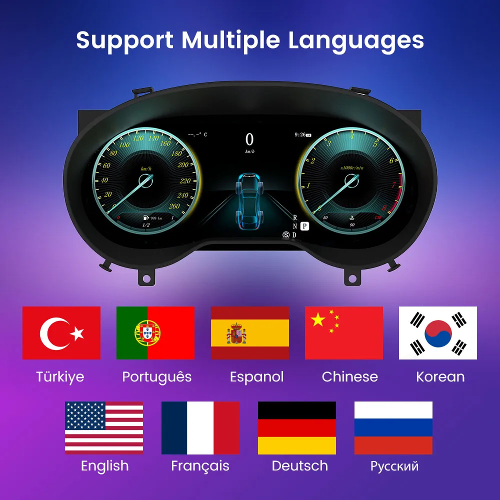 

12.3 Inch LCD Digital Dashboard Cluster For Benz GLA/CLA/A NTG4.5/5.0 2015-2018 Virtual Instrument Paneel Cockpit Speedometer