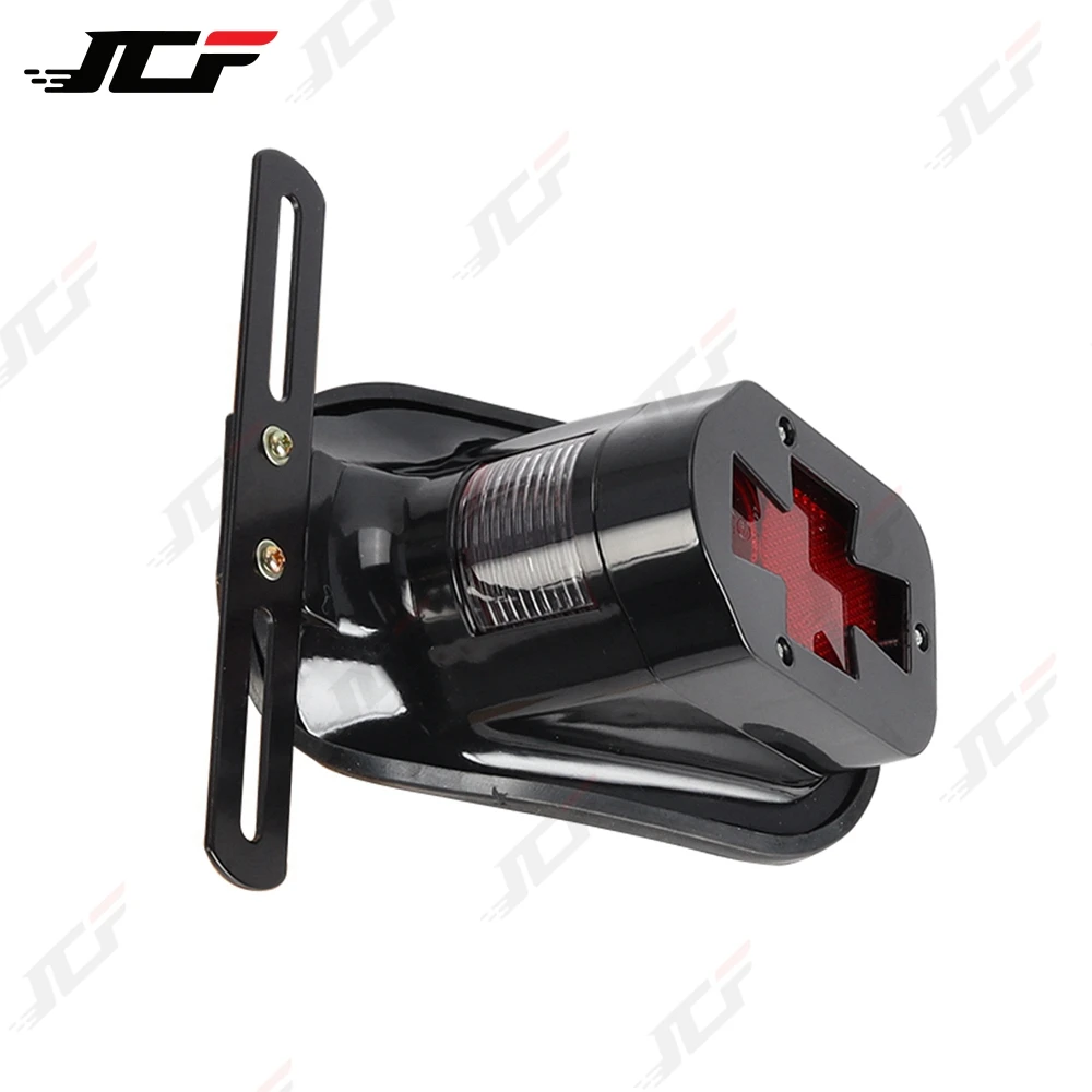 For Harley Sportster Touring Softail Chrome Tombstone Skull Custom Taillight Tail Light Conversion Brake Stop Rear Lamp