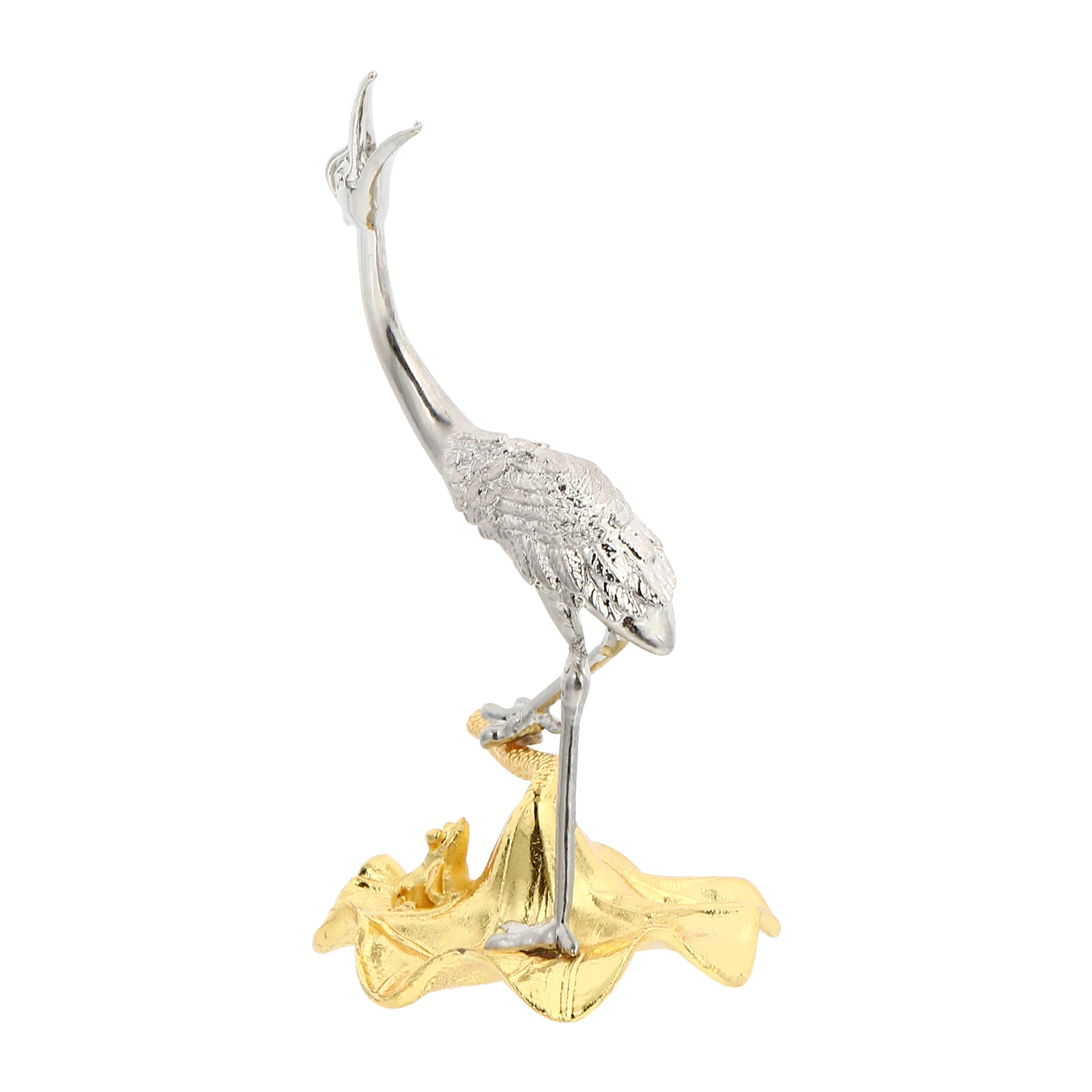 

1Pcs Metal Crane Decor Mini Classical Crane Adornment Home Decoration Desktop Ornament Kid Present Children Gift