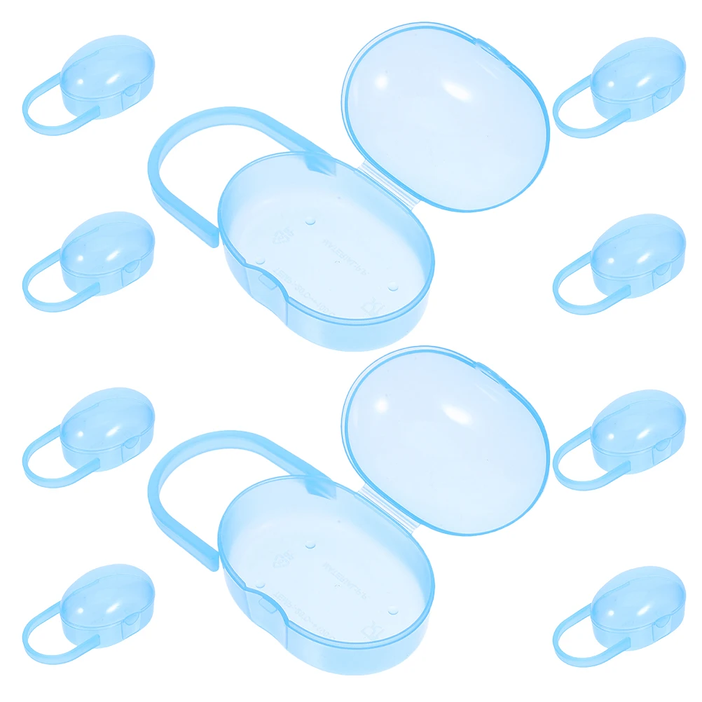

10Pcs Baby Pacifier Storage Organizer Portable Holder Case Travel Pacifier Box Nipple Container for Newborn Boys Girls