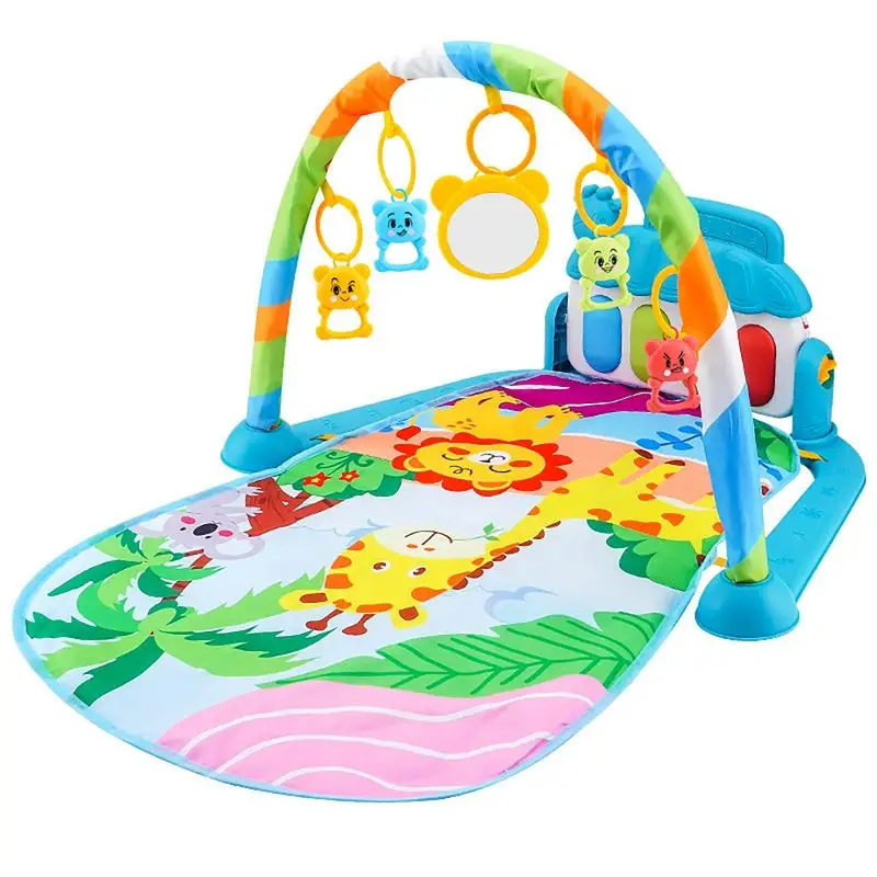 Baby Musical Play Mat Newborns Pedal Piano Play Cushion With Light Music Baby Fitness Frame Floor Mat For Toddler Piano Tummy