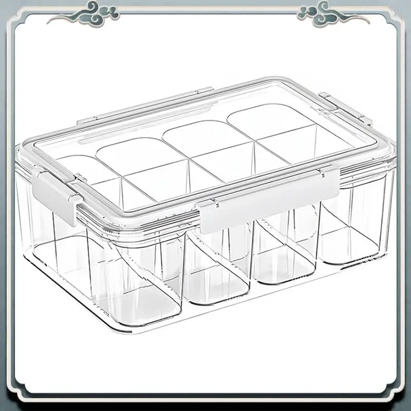 

Durable Multipurpose Storage Box,Clear Crafts Storage Organizers,Portable Acrylic Storage Containers With 4 Inner Boxes