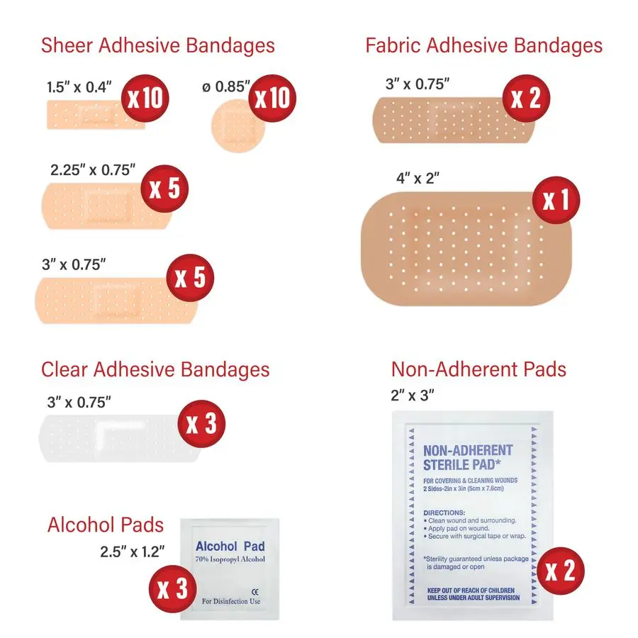 

1000 Piece First Aid Kit, 24 Individual Boxes of 42 Items Each, First Aid Kits for Minor Cuts, Scrapes, Travel, Car, Home, Work,