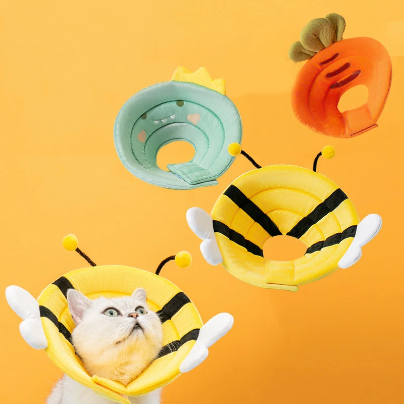 

Pet Elizabeth Circle Cat Postoperative Anti Lick and Anti Bite Protective Head Cover Dog Soft Neck Ring Protective Cone Collar
