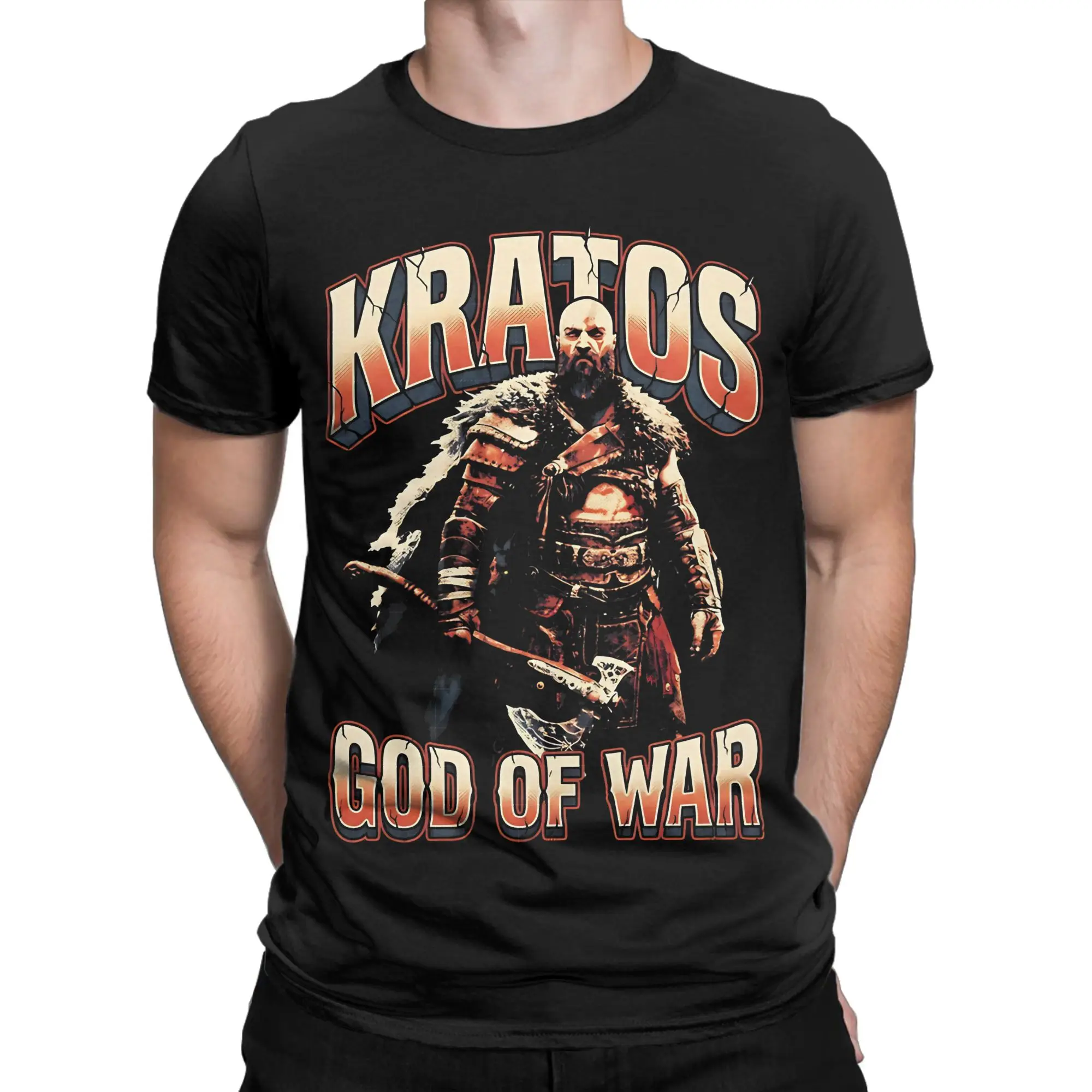 Kratos God of War Bootleg Gaming  Accessories Men Women T Shirts 100% Cotton Tee New Arrival  T-shirt Clothes