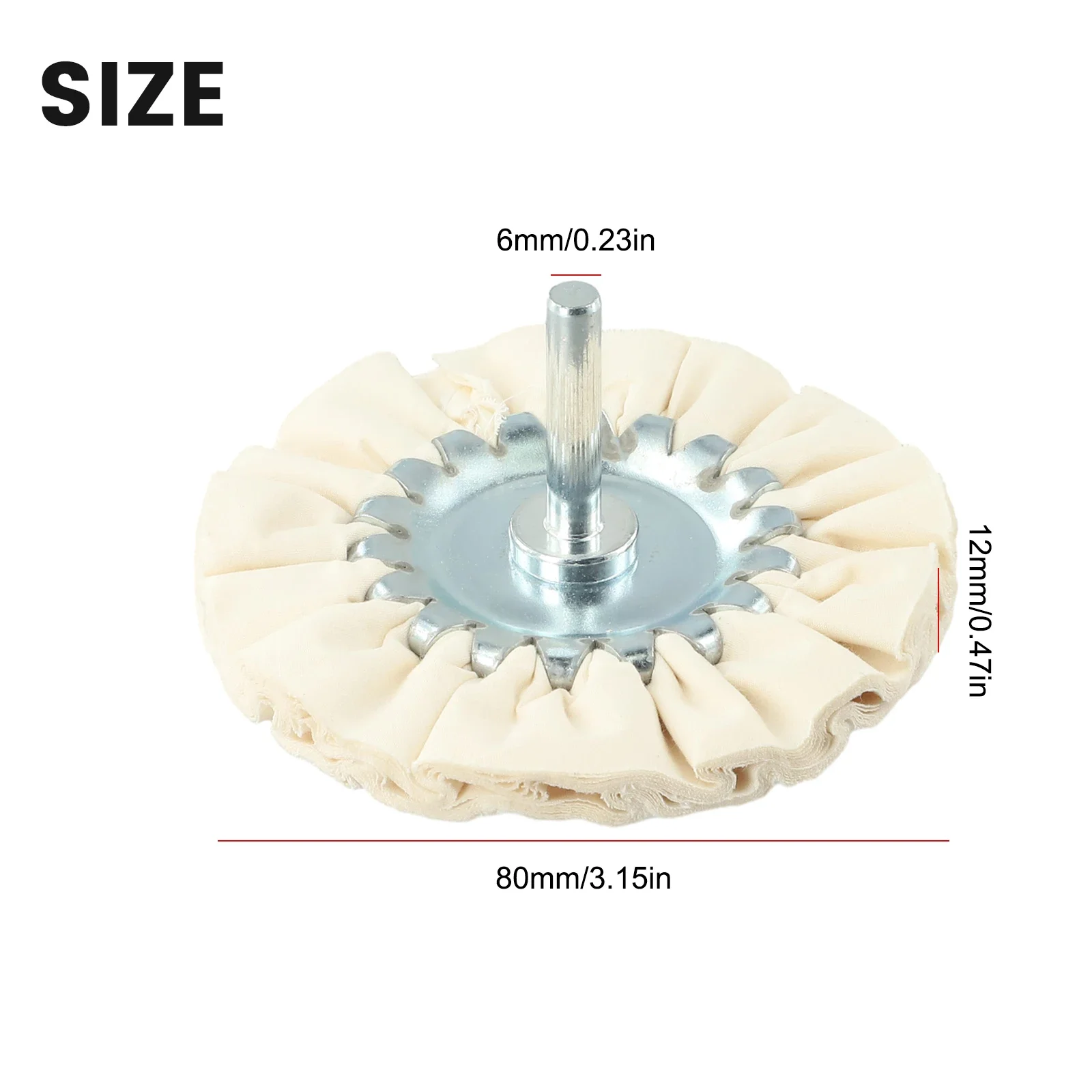 

Home Buffing Wheel Buffs Wheel White 80mm 1pc Cloth Open Bias Polishing Cotton Airway Wheel Buffing For Metal Metal