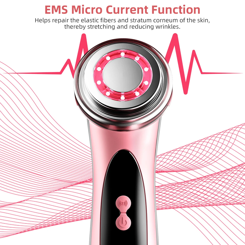 EMS عالية التردد مدلك الكهربائية آلة رفع الوجه نظيفة الوجه تجديد الجلد رفع تشديد هدية مثالية للنساء