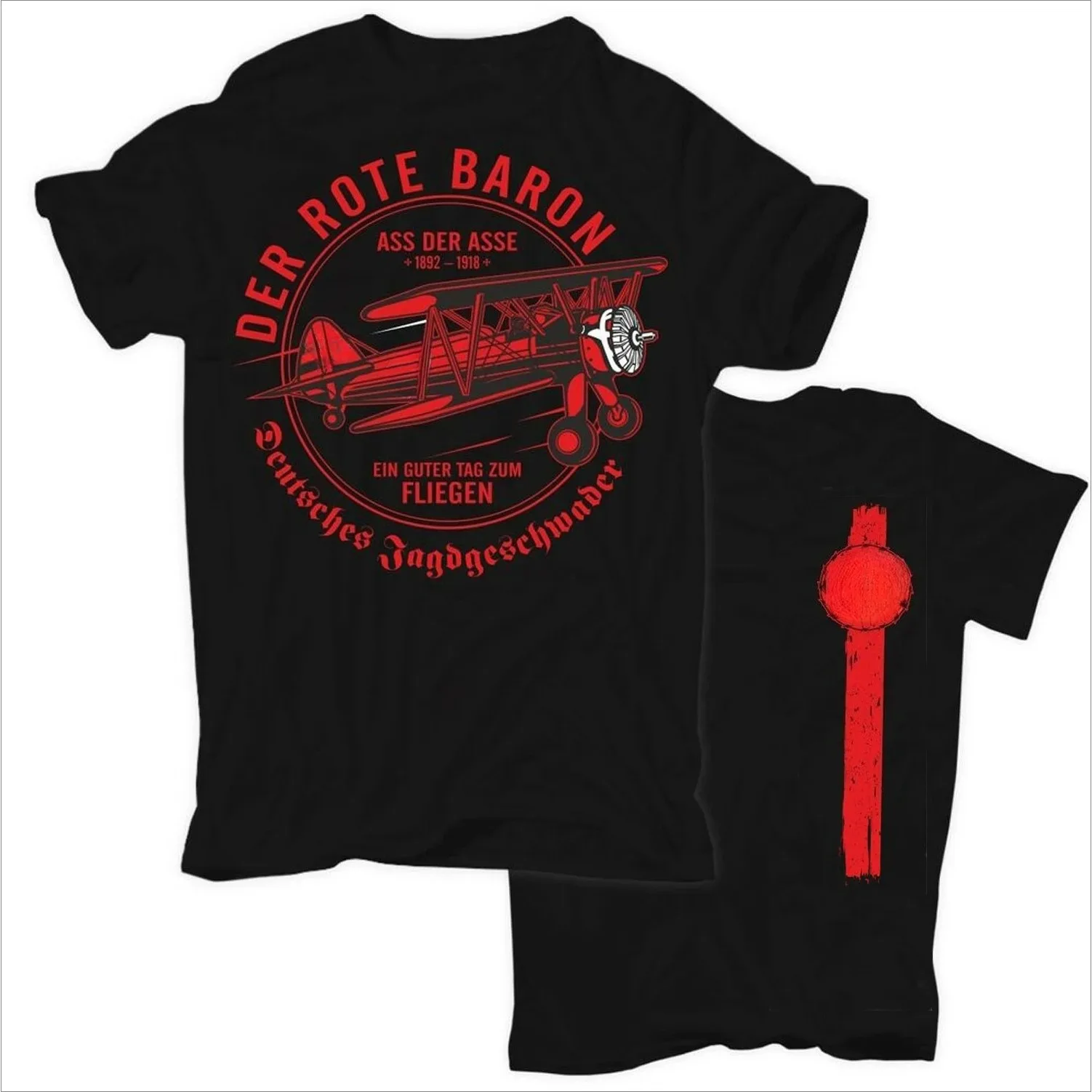 

Air Force The Red Baron T-Shirt. Summer Cotton Short Sleeve O-Neck Mens T Shirt New S-3XL