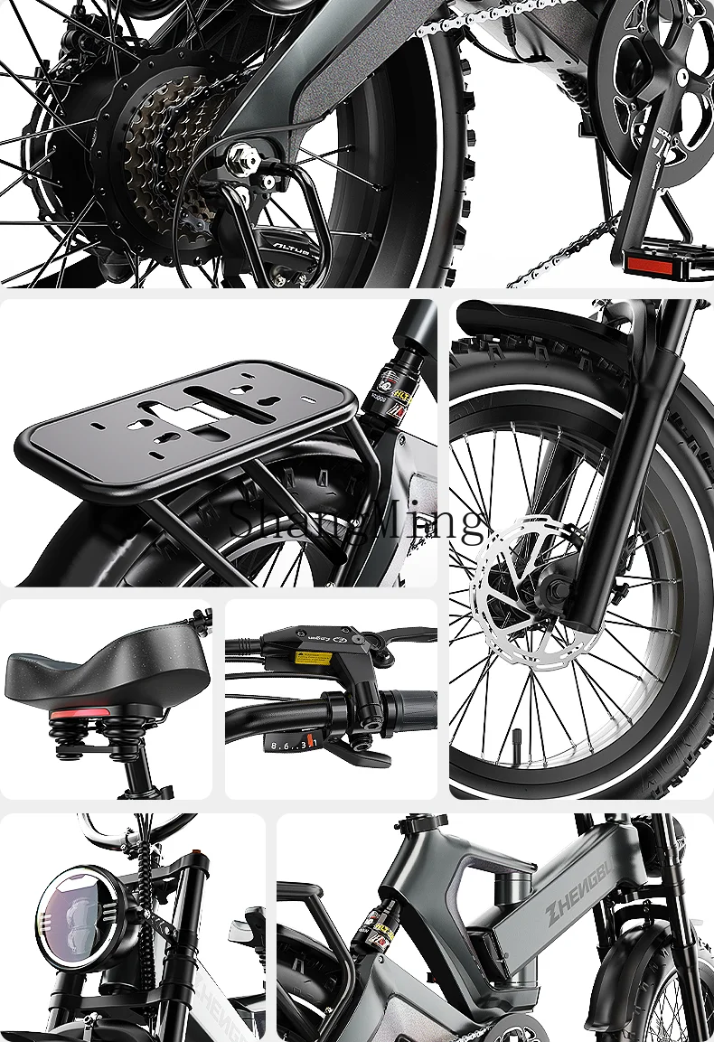 CL Zhengbu Nieuwe nationale standaard opvouwbare elektrische voertuig off-road motorfiets voor volwassenen helpt mountainbike langeafstandsbatterijauto