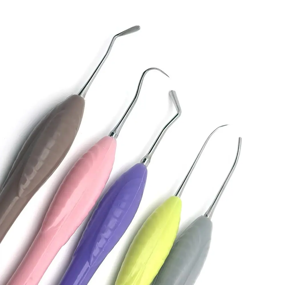 

5Pcs Dental Thick Handle Resin Spatulas Composite Instruments Silicone Resins Filler Set Dentist Aesthetic Restoration Tool