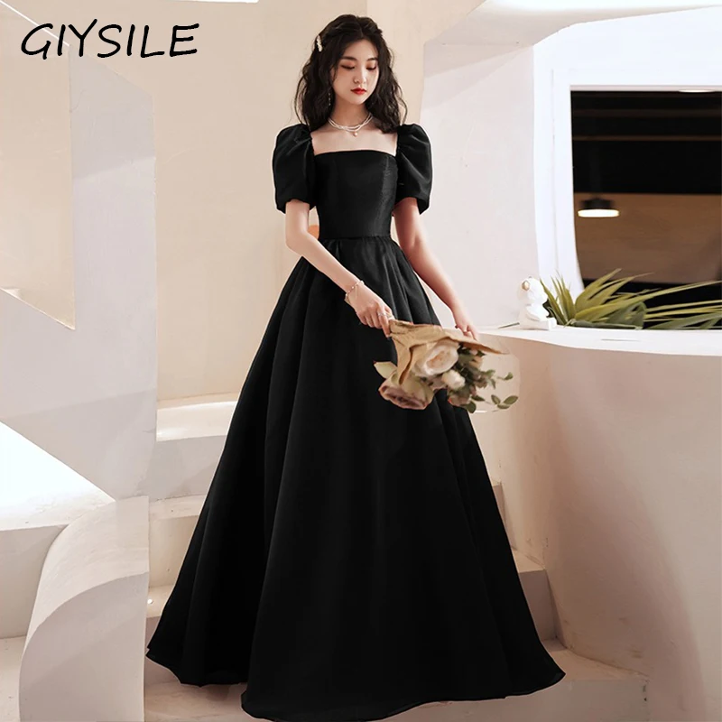 GIYSILE Black Evening Light New Premium Feeling Light Luxury Dresses Wedding Shooting Prom Dresses Party Dresses Women Evening