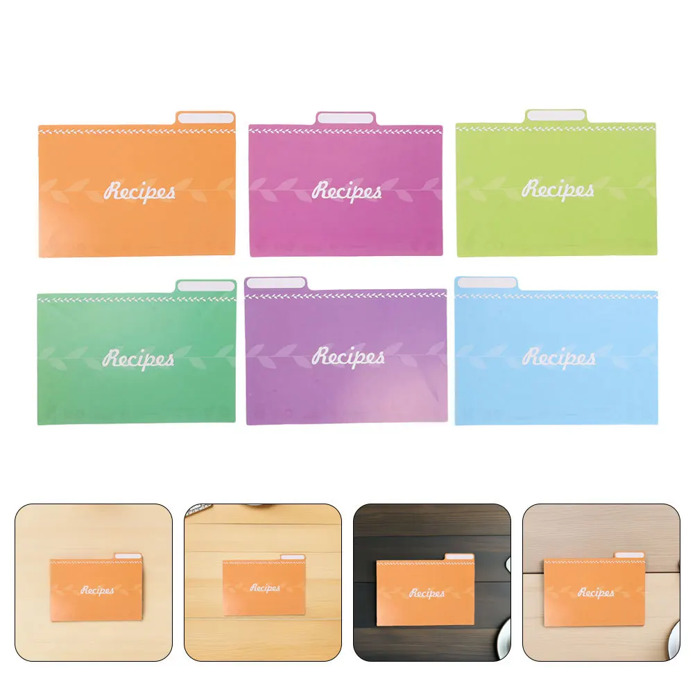 

18Pcs Recipe Card Dividers Russian Colorful Recipe Organizer Sheets Food Note Cards Kitchen Binder Divider Inserts