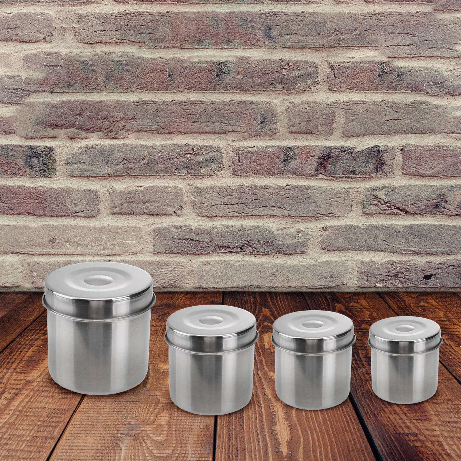 

4 Pcs Ointment Can Disinfection Jar Dressing Sterilization Container Stainless Steel