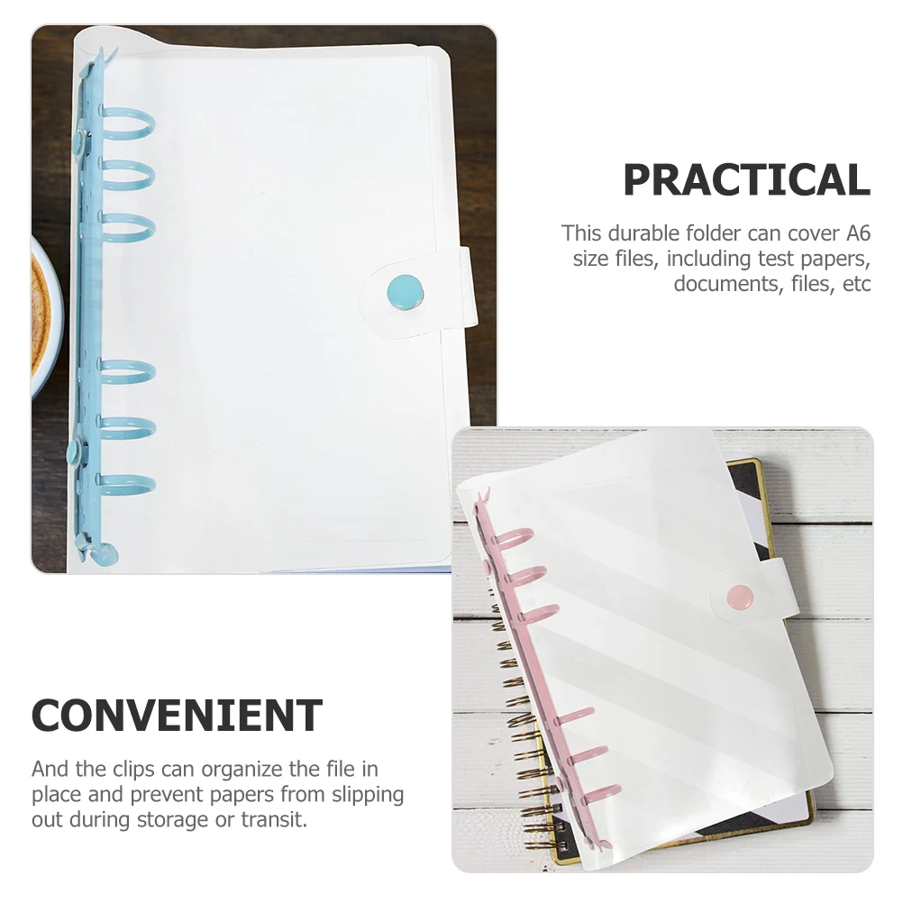

2 Pcs Shell Binder Notebook Office Binders for Plastic Notebooks College Ruled Journal