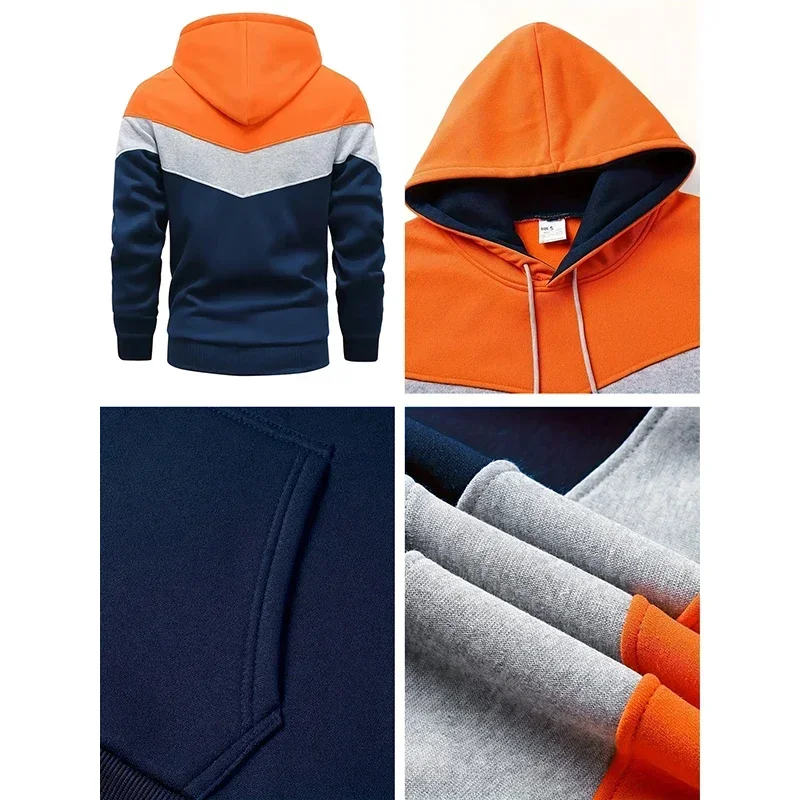 Set di tute da uomo indossano felpe con cappuccio a righe + pantaloni della tuta Set di 2 pezzi tuta sportiva da Jogging Casual primaverile di alta qualità di nuova moda