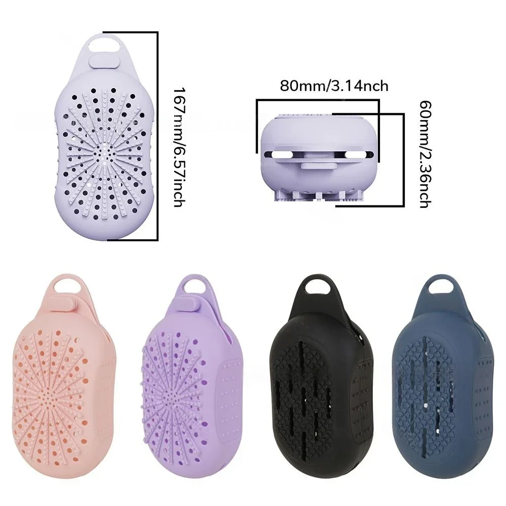 أكياس صابون السفر من السيليكون أكياس التوقف مع حبل لتقشير دش الغسيل حمام تدليك الملمس على الوجهين #5