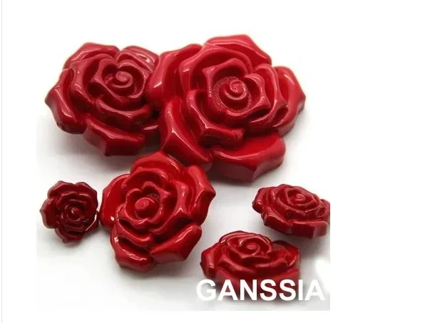 10pcs/lot Beautiful red rose desin buttons Scrapbooking button for DIY Garment accessories (KK-1411)