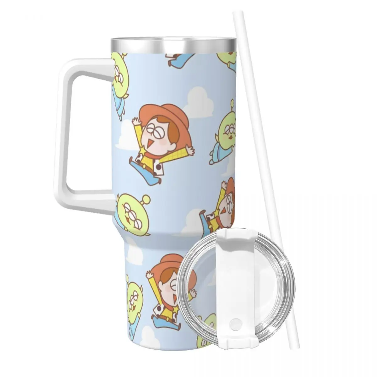 Toy Story Buzz Lightyear Stainless Steel Tumbler Driving Car Mugs Large Capacity Coffee Mug Keep Heat Hot Drinks Water Bottle